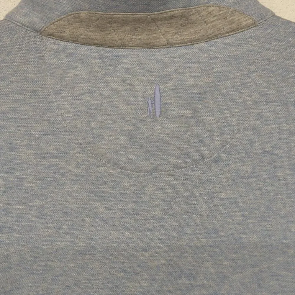 New nwt SZ S Johnnie-O Hanks Heathered Quarter Zip Pullover Malibu light blue